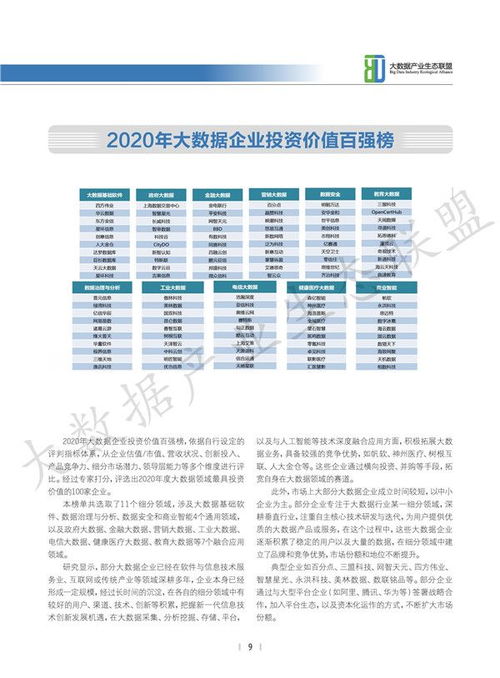2020中国大数据产业生态地图 洞见大数据服务的核心布局与未来趋势